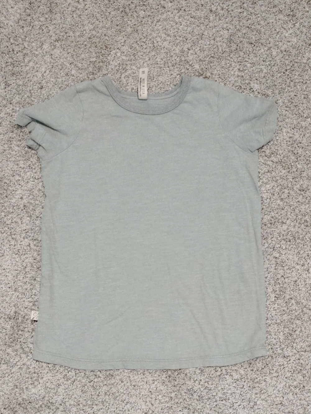 Girls' Short-Sleeve Crewneck Tee in Sage Green